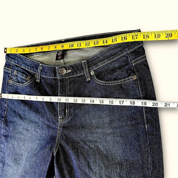 Calvin Klein Classic Bootcut Mid Rise Dark Blue Denim Jeans Womens Size 14X32 - Picture 8 of 11